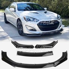 For Hyundai Genesis Coupe Front Bumper Lip Body Kit Splitter Spoiler Glossy BLK