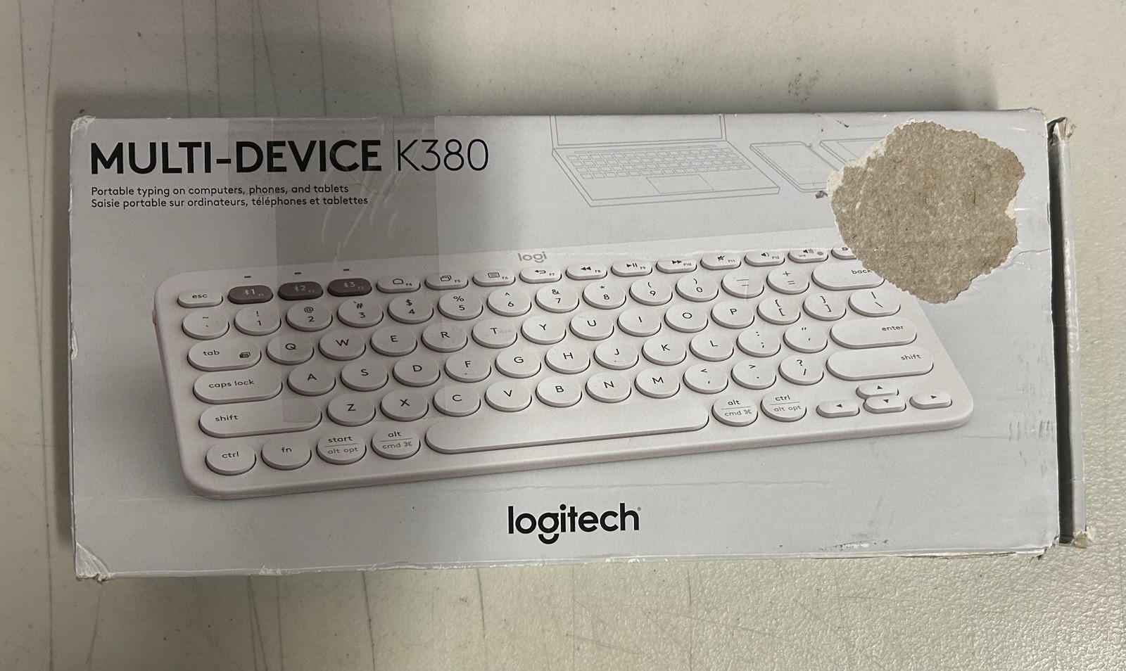 Logitech K380 Bluetooth Keyboard for Mac - Off-White, Englis