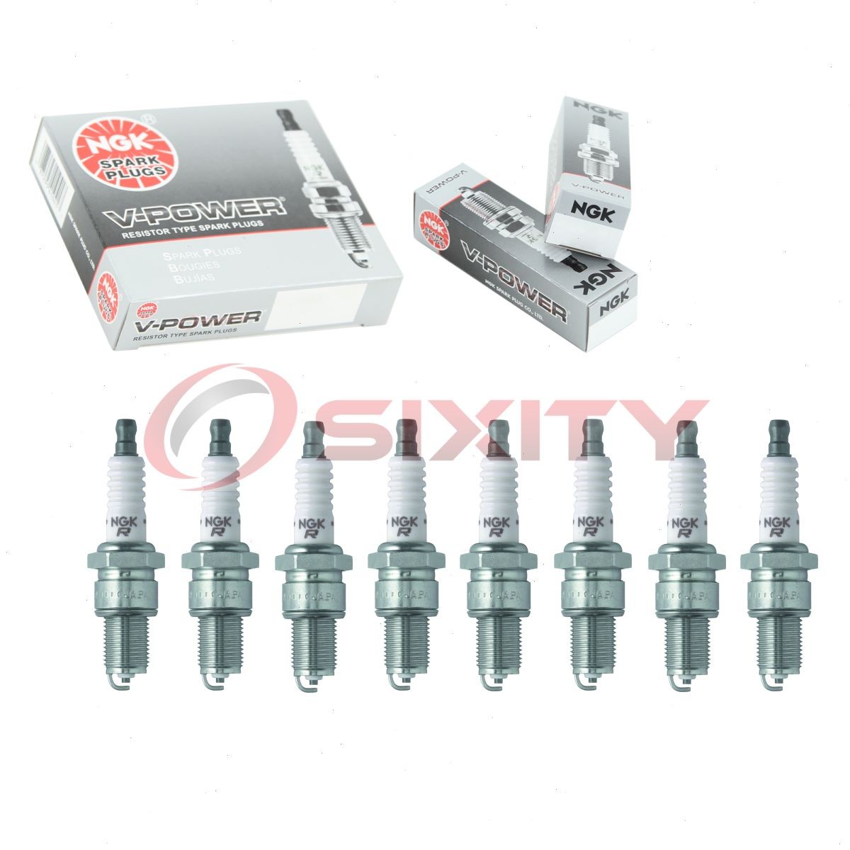 8 pcs NGK V-Power Spark Plugs for 1975-1977 Dodge Royal Monaco 5.9L 5.2L V8 tn