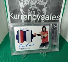 2018 Panini Flawless Collgiate Dual Patch Sapphire 02/15 On Card Auto #49 BGS 9