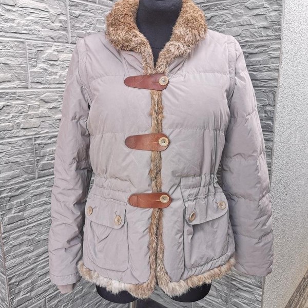 Women Closed Jacket Beige Down 38 / M / 46