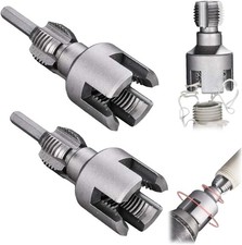 2Pcs 1/2'' 3/4'' Water Pipe Threading Tool Integrated Internal  External Pipe