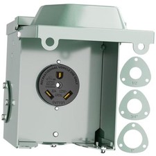 30 Amp RV Power Outlet Box, 125 Volt NEMA TT-30R Receptacle, 30 Amp TT-30R
