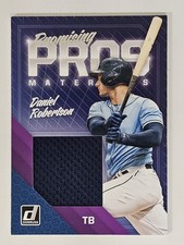 2018 Donruss Baseball Daniel Robertson Promising Pros Materials # PPM-DR Rays