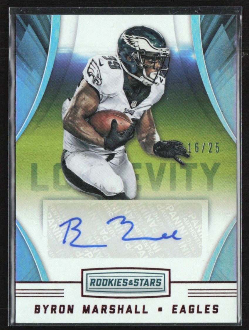 Byron Marshall 2016 Panini Rookies & Stars Longevity Red Auto /25 #RLS-BMS
