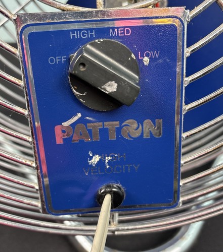 Vintage Patton 15" Industrie Hochgeschwindigkeitsventilator Luftzirkulator 3 Geschwindigkeiten blaues Blatt - Bild 9 von 23