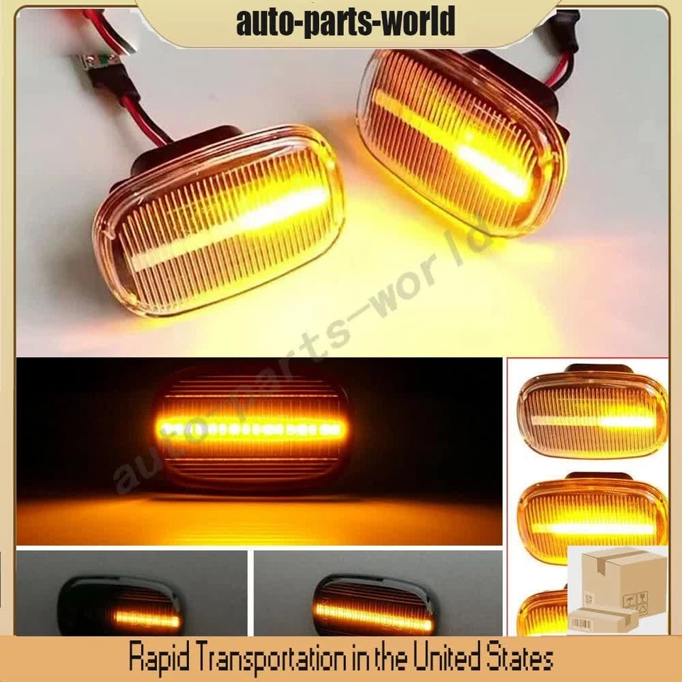 2Pcs LED Turn Signal Light Clear Fits For Camry Corolla Hilux Prius RAV4 RX300 Foto 3 de 4