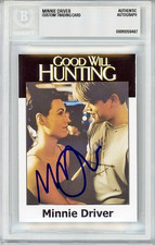 MINNIE DRIVER -GOOD WILL HUNTING- BECKETT BAS Signed/Autograph/Auto Movie Card