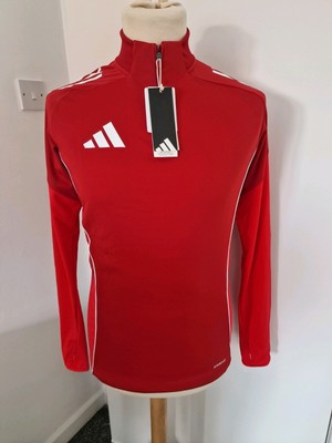Adidas Herren Tiro 25 1/4 Zip Top. Groß. Rot. Neu Mit Etikett. UVP 50£