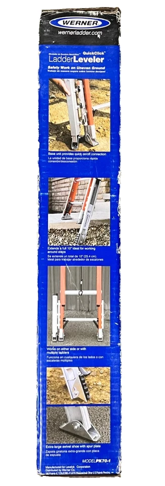Nivelador de escalera Werner PK70-1 con accesorios de unidad de 2 bases Foto 4 de 4