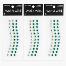 Wet n Wild Face Gems   Fantasy Makers Green Blue Silver Rhinestones 3 Pack 