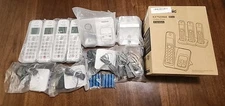 Panasonic KX-TGD864W White Cordless Phone System with 4 Handsets and Call Block