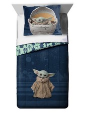 2-Piece Twin/Full Reversible Comforter and Sham Bedding Set