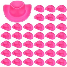 36 PCS Mini Cowboy Hat, Plastic Miniature Western Cowgirl Hat for Party Acces...