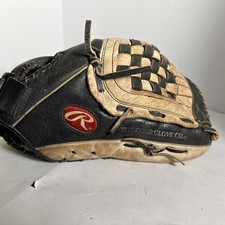 Rawlings RBG40 13 1/2" Black/Gray RHT Baseball Softball Glove BROKEN IN 
