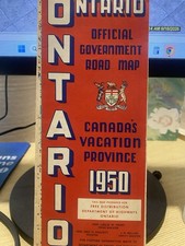 1950 Ontario Government Road Map Province Issue