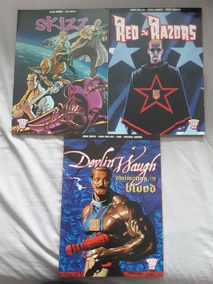 3 x 2000AD GRAPHIC NOVELS  - SKIZZ, DEVLIN WAUGH, RED RAZORS