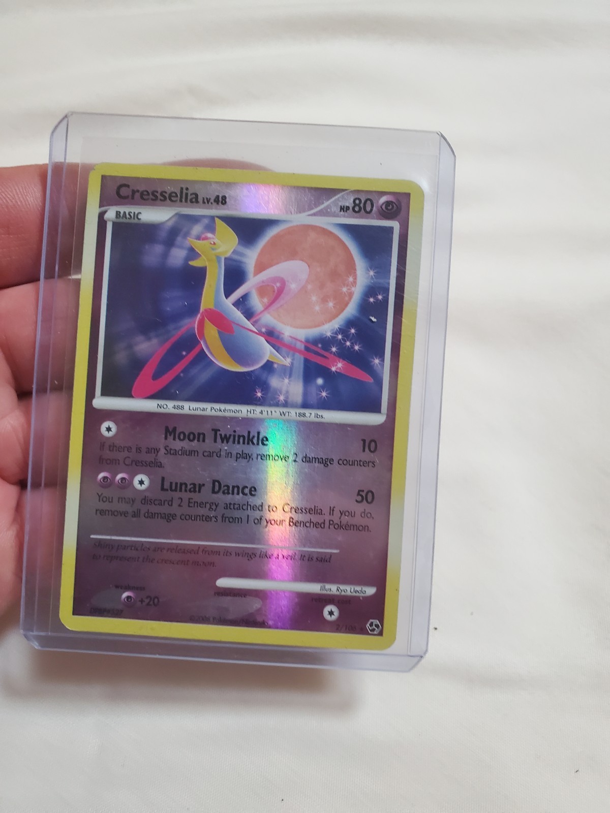 Pokémon TCG Cresselia LV.48 Great Encounters 2/106 Reverse Holo Rare - LP