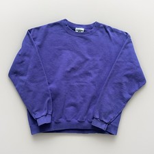 Vintage 90s Lee heavyweight Purple Blank Sweatshirt Crewneck made in USA mens M