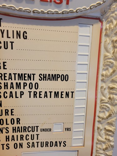VINTAGE MASTER BARBER PRICE LIST HASK HAIR SCALP CONDITIONER NEVER USED - Bild 8 von 15