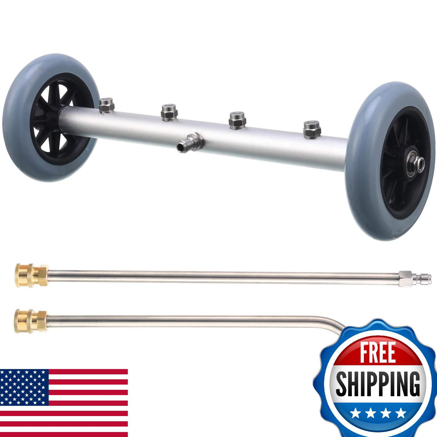RIDGE WASHER 16" Pressure Washer Undercarriage Cleaner, Car Wash Attachment