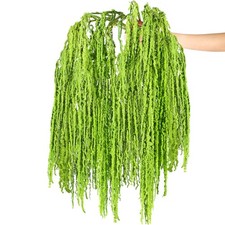 12 Pcs Green Spring Natural Dried Amaranthus Hanging Flowers Amaranthus Artif...