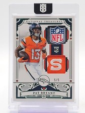 PAT BRYANT 2025 NATIONAL TREASURES TEAM LOGO ROOKIE RC PATCH 5/5 #41 Q2161