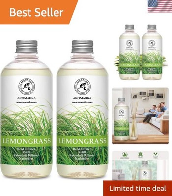 Lemongrass Diffuser Refill 34 Fl Oz 2x17 Fl Oz - Fresh & Long Lasting Fragran...