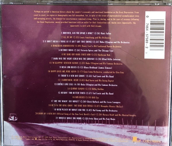 Various - The Great Depression: American Music In The 30's CD Comp CD Jazz, 8091 - Bild 2 von 3