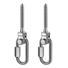 Heavy Duty 304 Stainless Steel Swing Hangers Set of 2, 180  Rotation Porch Sw...