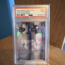 2024 Topps Signature Class Theo Johnson/Malik Nabers Dual Auto #/25 PSA 9 Y944