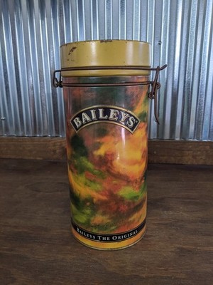 Vintage 1993 Bailey's Irish Cream 10'' Tin with clamped lid Made in Ireland VF