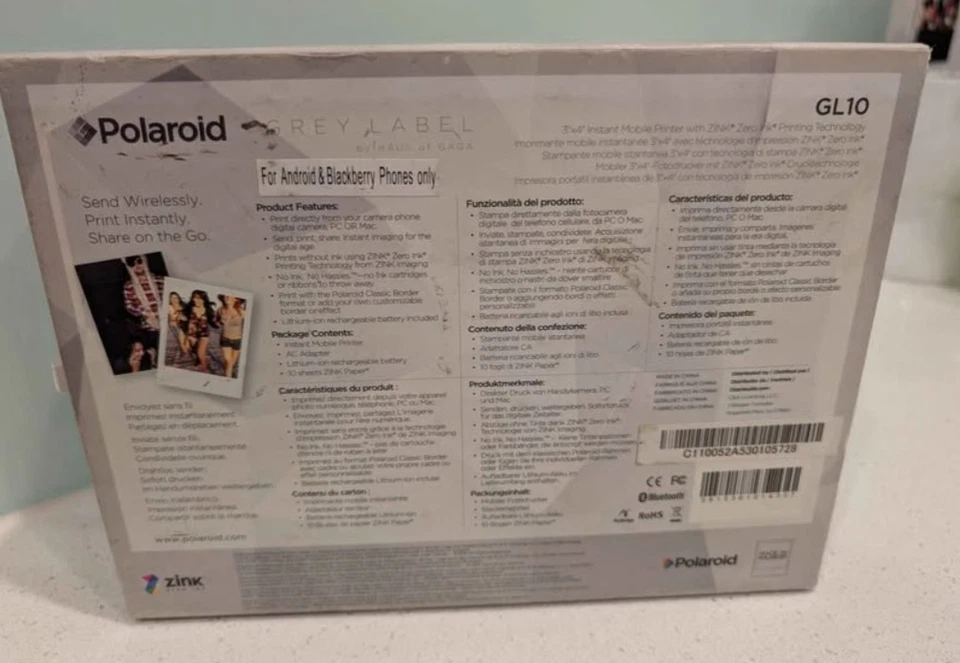 Polaroid GL10 Instant Mobile Printer 3x4in Zink Technology Bluetooth - Image 3 of 4