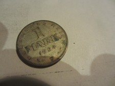 GERMANY (Weimar Republic) 1 Mark 1924   J  - Silver 0.500 - VF