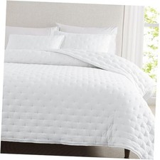Cloud California Cal King Size Quilt Bedding Sets with California King White