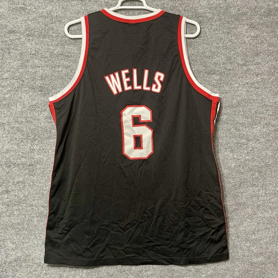Camiseta deportiva de baloncesto vintage Y2K Nike Portland Trail Blazers Bonzi Wells #6 para hombre 3XL Foto 2 de 4