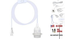 Hanging Lantern Extension Cord Cable,15ft Plug in E26/E27 Pendant Light, White