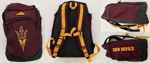 ADIDAS $85 Arizona State Sun Devils ASU 5-Star Team 2 Padded 16" laptop BACKPACK - Picture 4 of 16