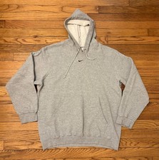 Nike Vintage Y2K Grey Tag Center Check Hoodie Sweatshirt size: L