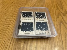 STAMPIN UP GENTLY FALLING STAMP SET OF 4 HEARTS SNOW FLOWERS LEAVES 2006 NEW