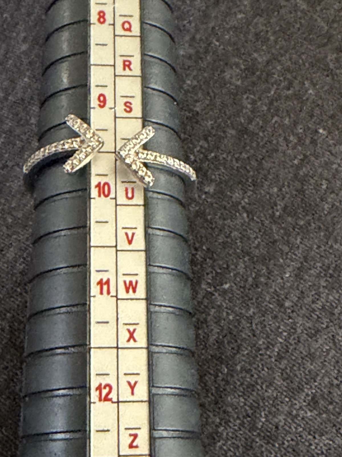 Solid 925 Sterling Silver Simple Arrow CZ Adjusta… - image 2