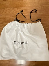 Brahmin XL 18" X 22" Black & White Drawstring Dust Cover Soft Storage Bag…..NEW