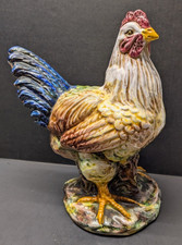 Figura de gallo italiana pintada a mano Sur La Table 13"H x 11"L x 8"W