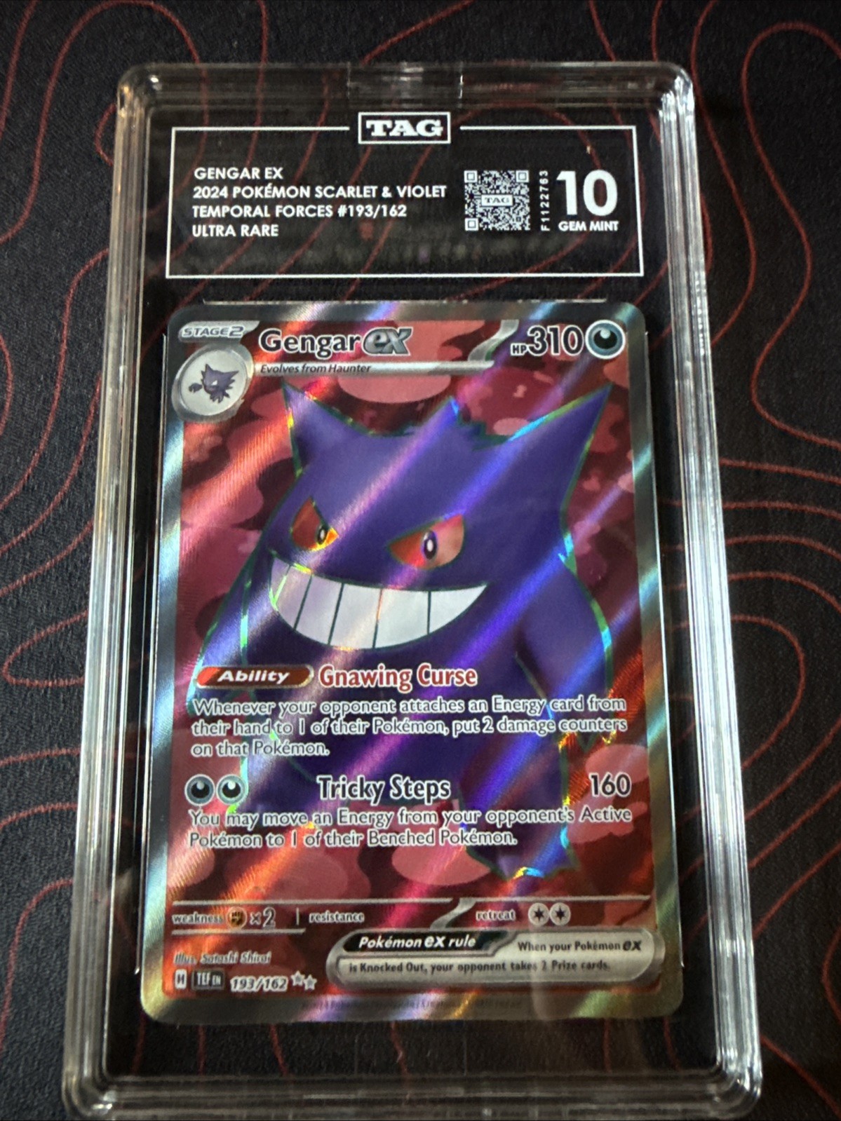 2024 Pokemon SV05 Temporal Forces TEF Gengar ex Ultra Rare Gem Mint 10
