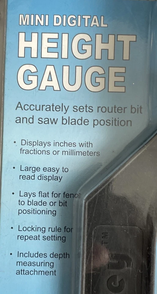 Wixey WR25 Mini Digital Height Gauge Inches / Fractions Fence To Blade Or Bit - Image 2 of 4