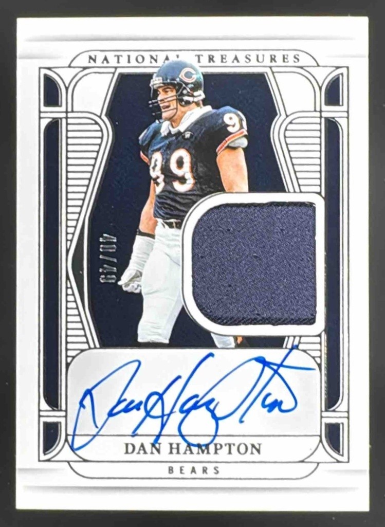 2024 National Treasures Dan Hampton Material Signature /49 MEM Auto