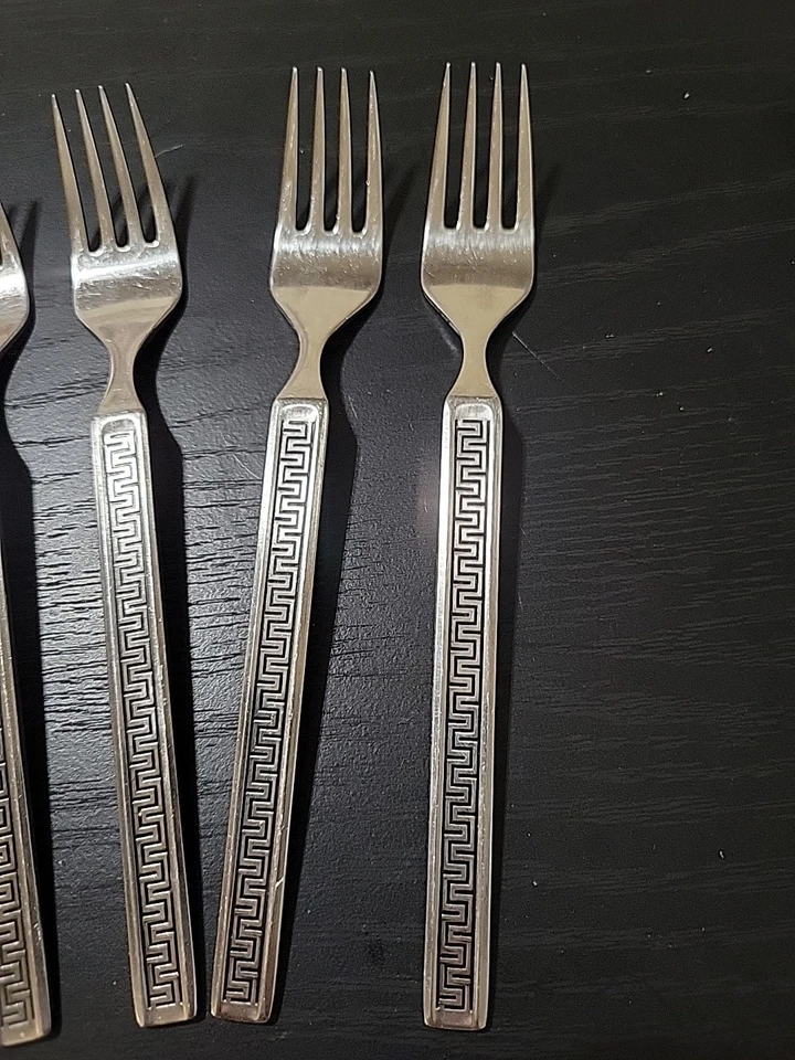 5 tenedores de cena Noritake EROS 18/8 acero inoxidable Japón 7" Foto 2 de 4