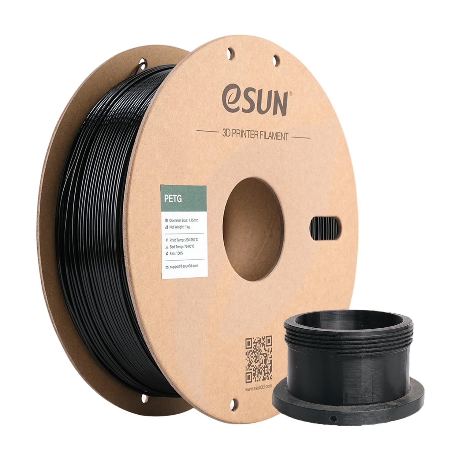 FILAMENTO PETG 1.75MM 1KG NERO ALTA RESISTENZA DUREVOLE STAMPA 3D