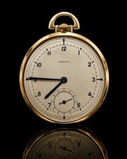 Rare 9ct Gold Rolex Open Face Pocket Watch From The 1920s