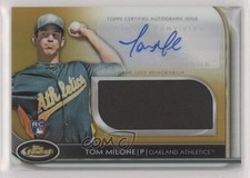 2012 Finest Jumbo Relic Rookies Gold Refractor 2/50 Tommy Milone Tom Auto 1u6
